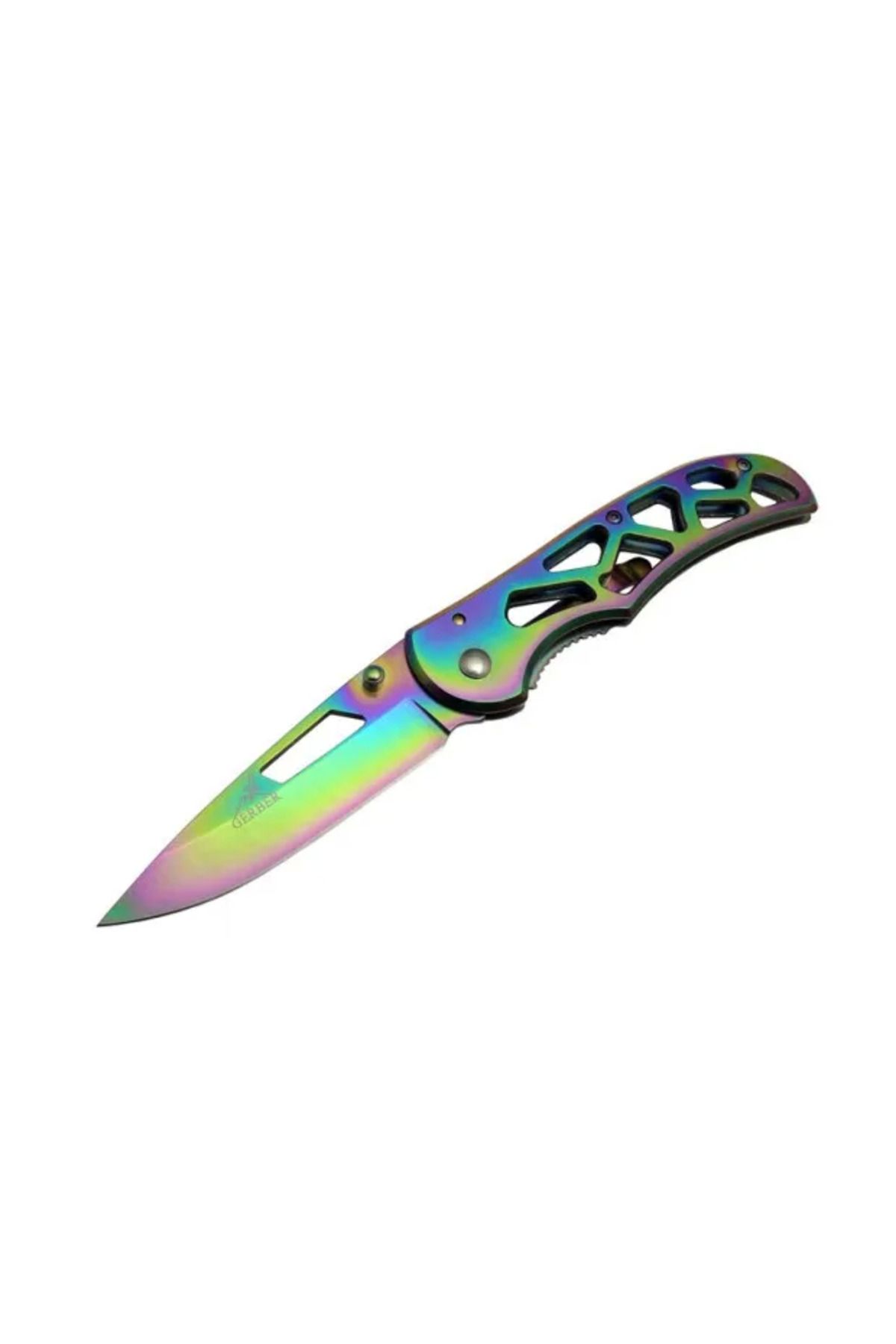 gizmurstore Çakı Gökkuşağı 20 Cm Kamp / Outdoor Çakı - GMS5407-6695