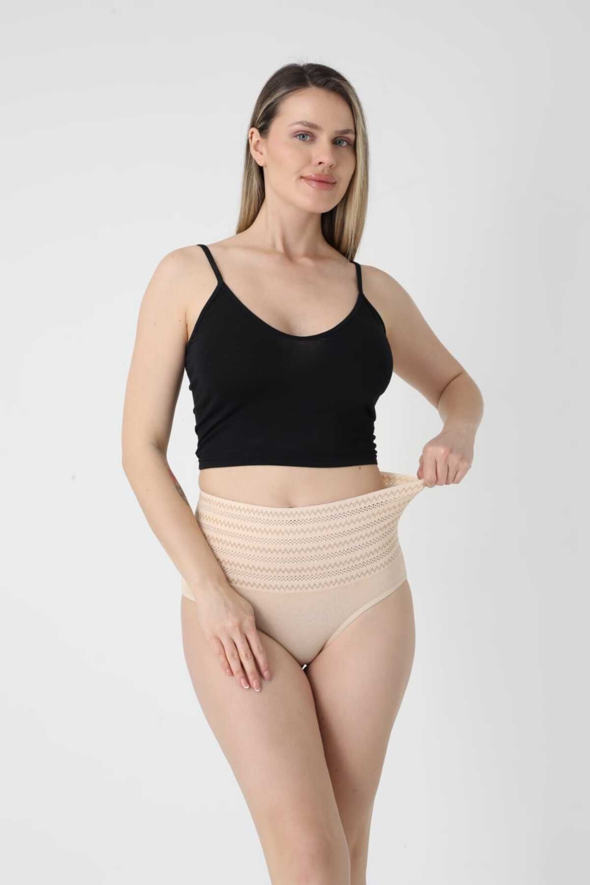 AVESŞENER korse bikini penye slip bel göbek toparlayıcı korse