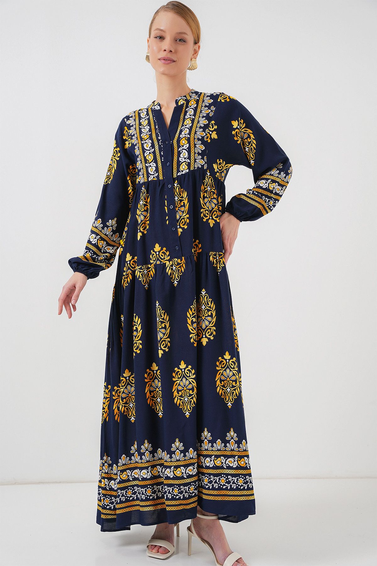 Bigdart-Rochie roșie 2423 cu motiv medieval 4