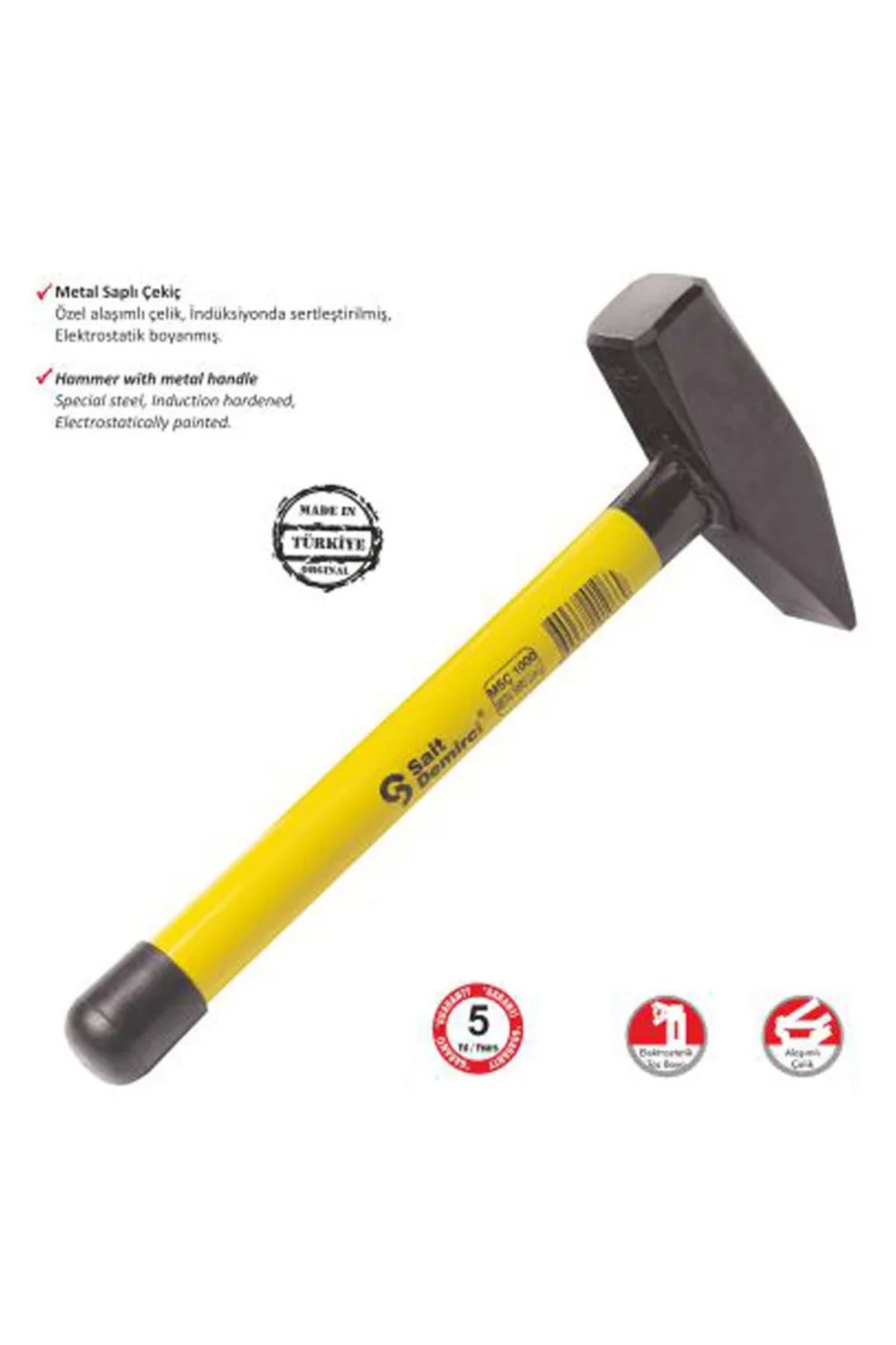 ETC Metal Saplı Çekiç 1000 Gr - ETC3304-7643