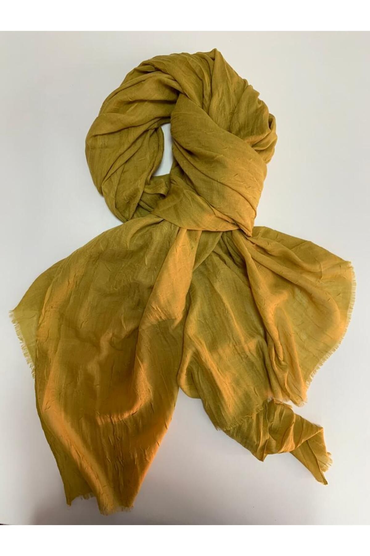Modakaşmir-Aminenesil Bamboo Shawl Oxide Yellow 3