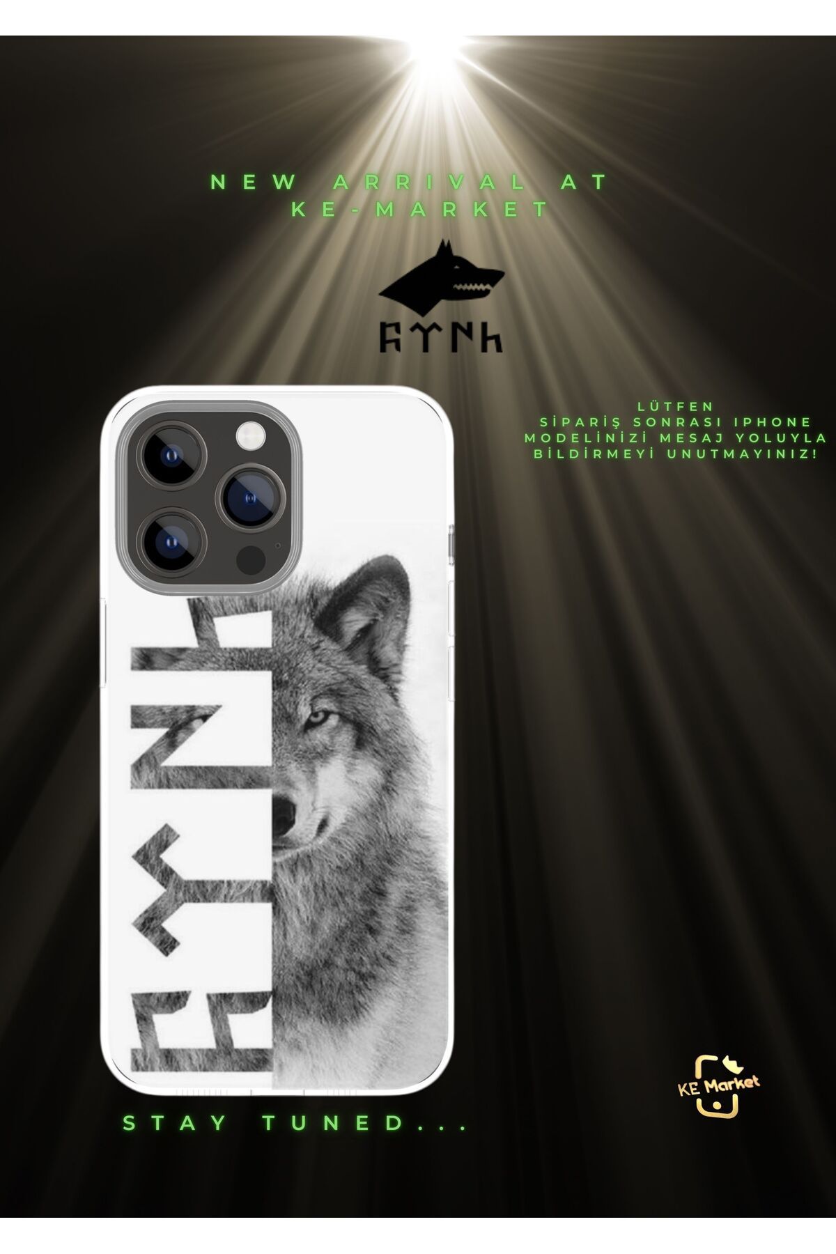 SOFTCASE Türk Series Kurt Iphone Tasarım Kılıf (LÜTFEN MESAJ YOLUYLA TELEFON MODELİNİZİ YAZINIZ)
