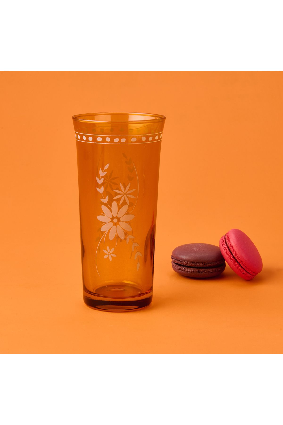 Rakle Nazenin 4'lü Meşrubat Bardağı Seti - Amber - 290 ml