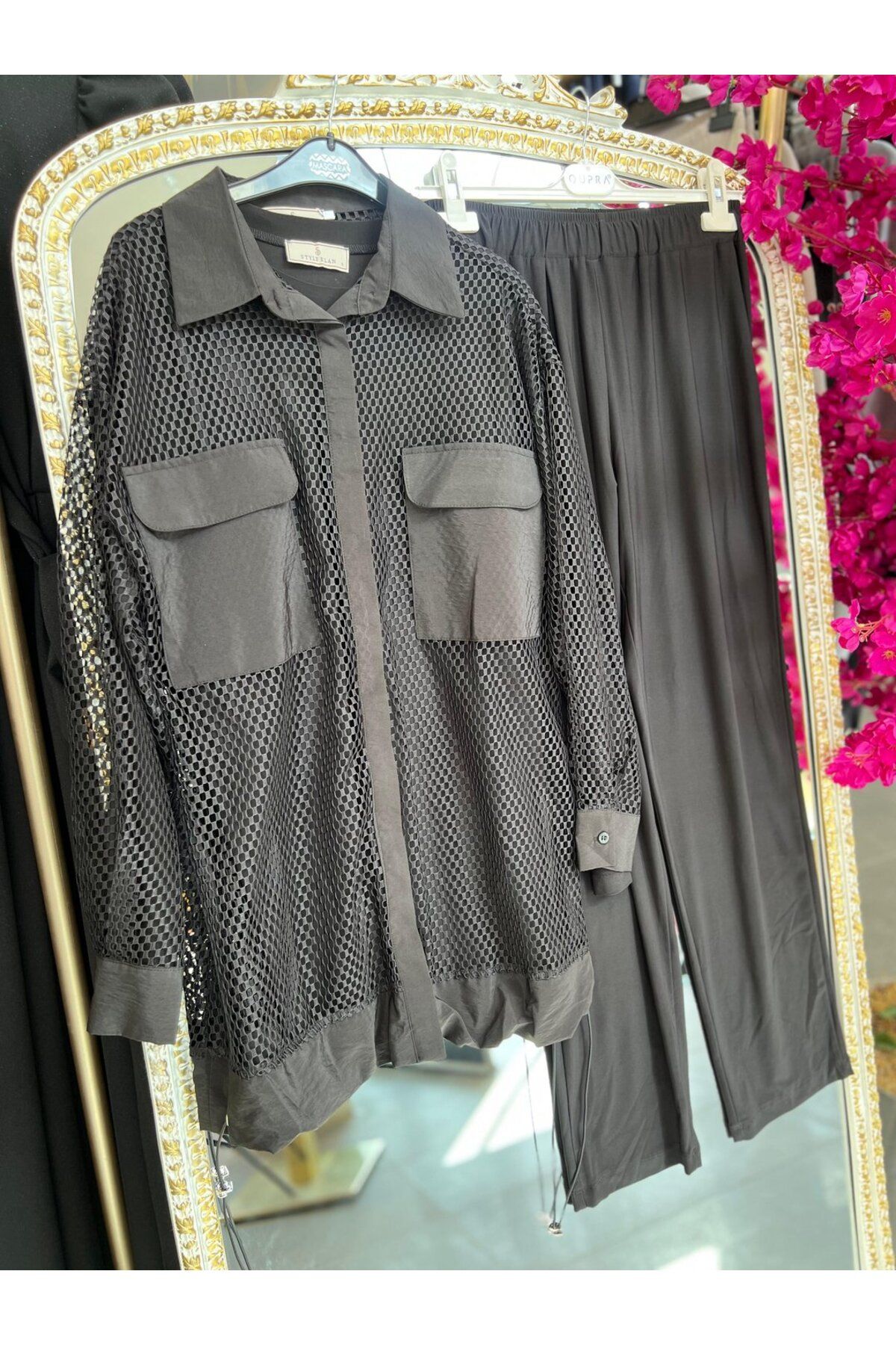 SERAP ESER EXCLUSIVE STYLE ELAN- FİLE CEKETLİ 3'LÜ TAKIM