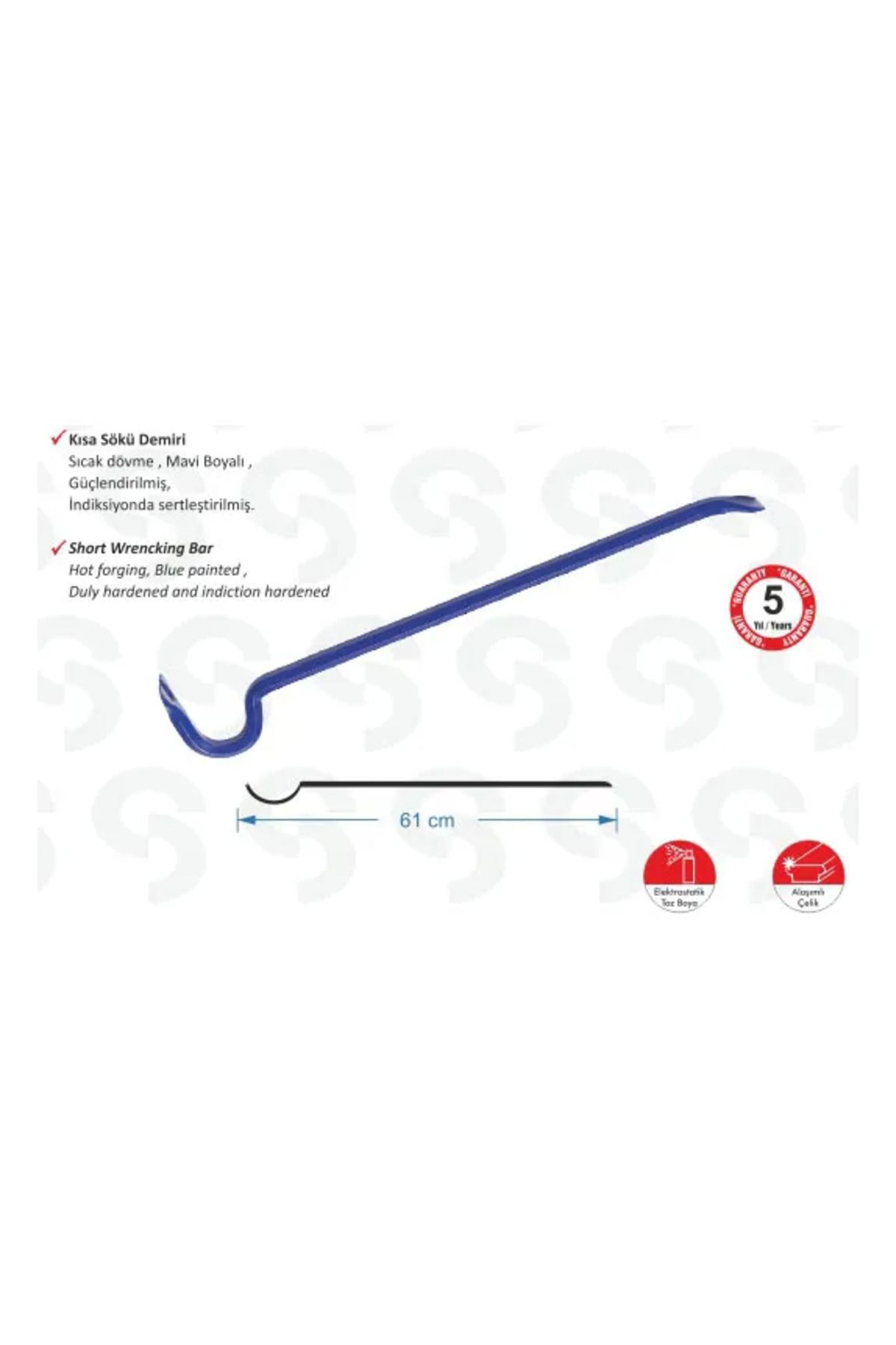 feifei Sk 6000 Kısa Sökü Demiri - 1200 Gr 61cm - AYS4612-8411