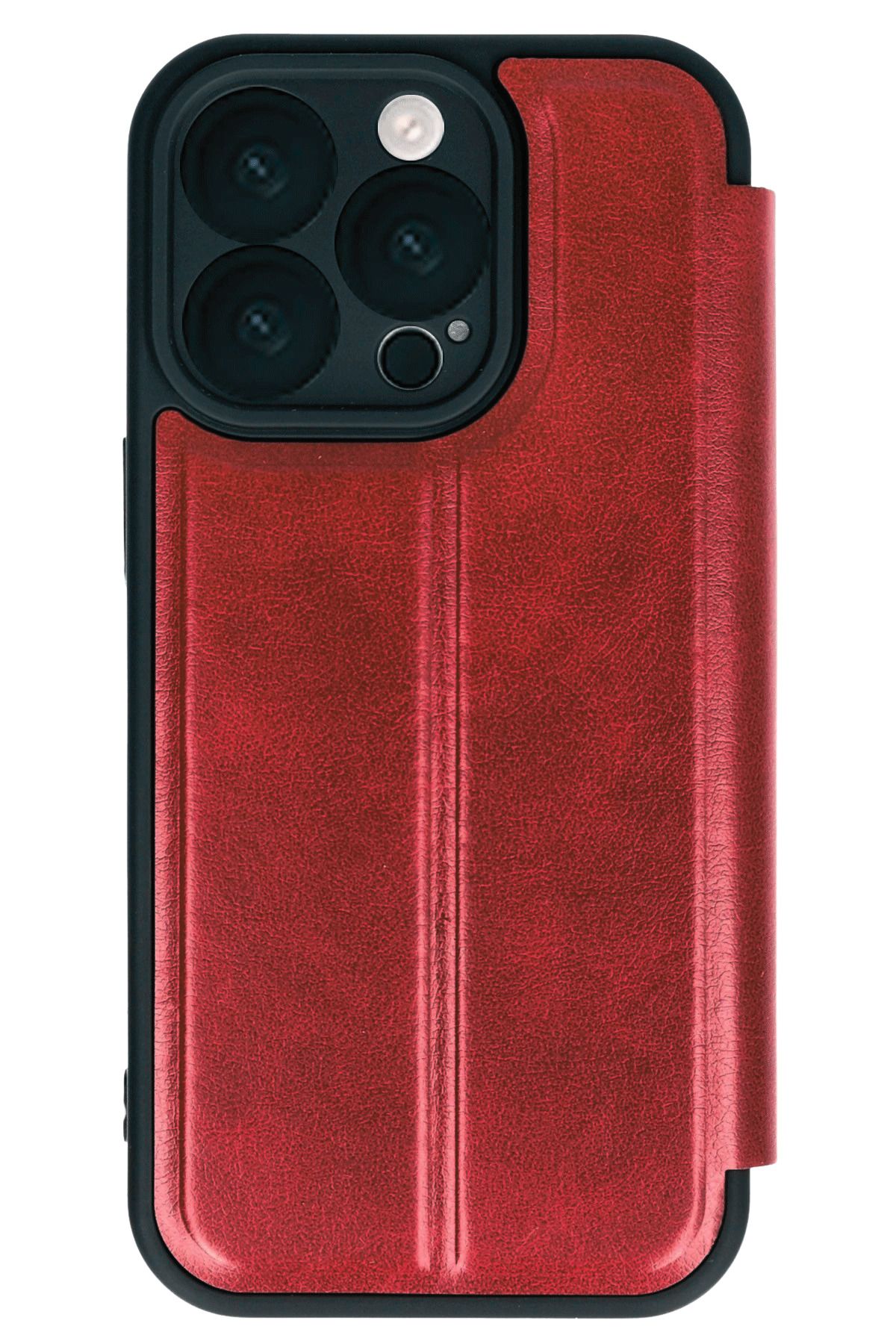 EVAX (KAPAKLI) iPhone 16 Pro Max Uyumlu Kapaklı Deri Görünümlü Kamera Korumalı İç Kartlıklı Kılıf Flip