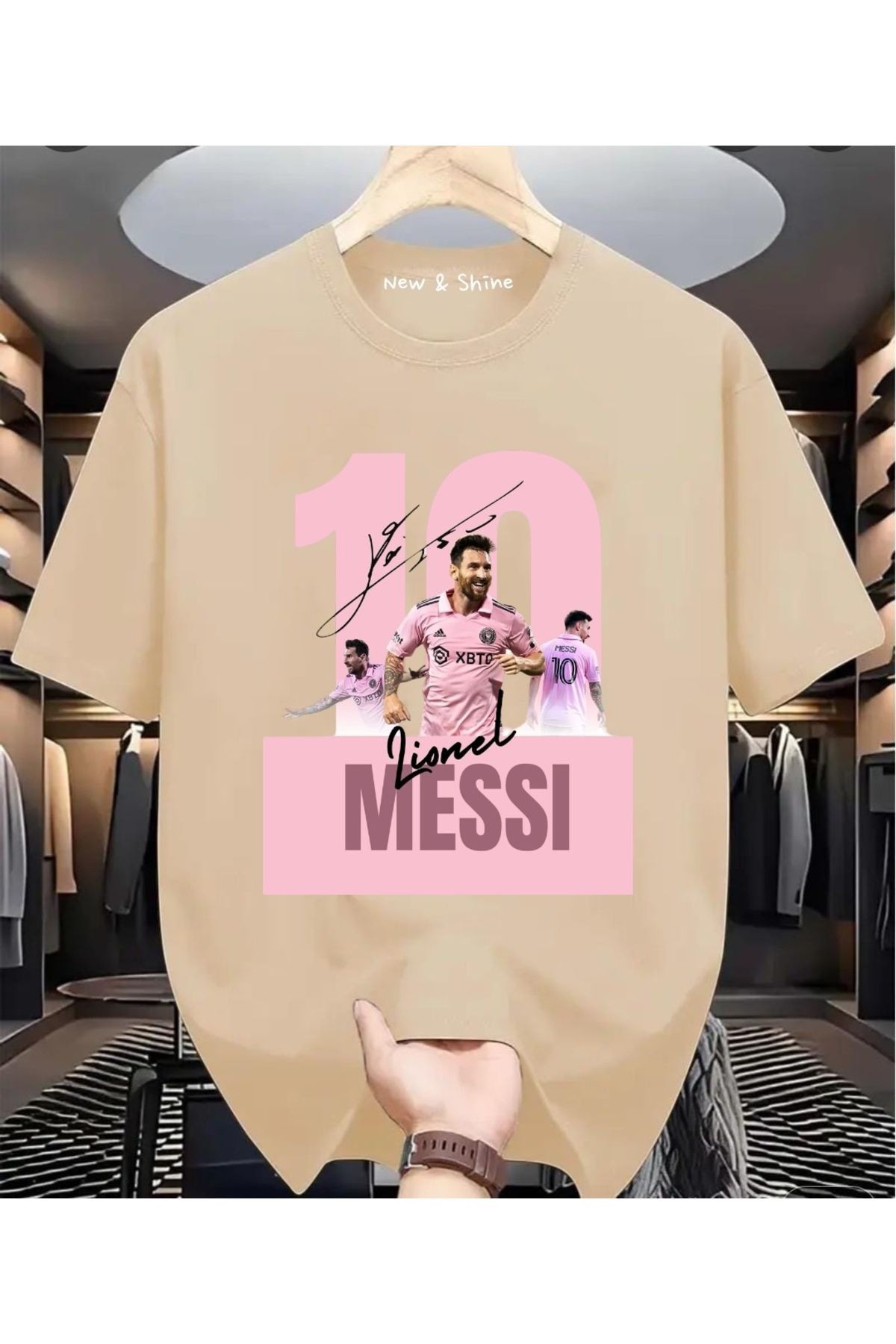New Shine MESSİ Baskılı Oversize T-Shirt