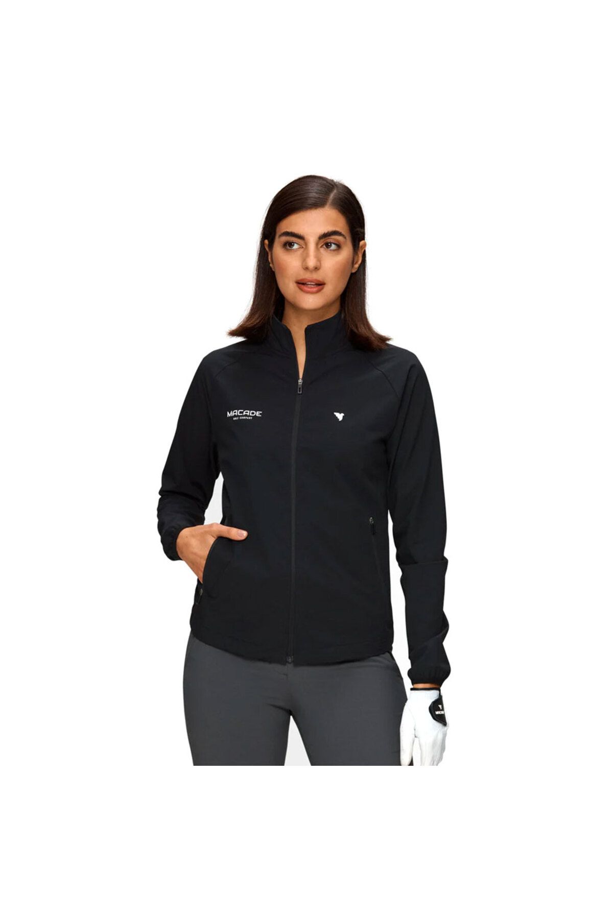 Macade Golf Jade Stretch Tur Golf Ceket Siyah Wja20210222