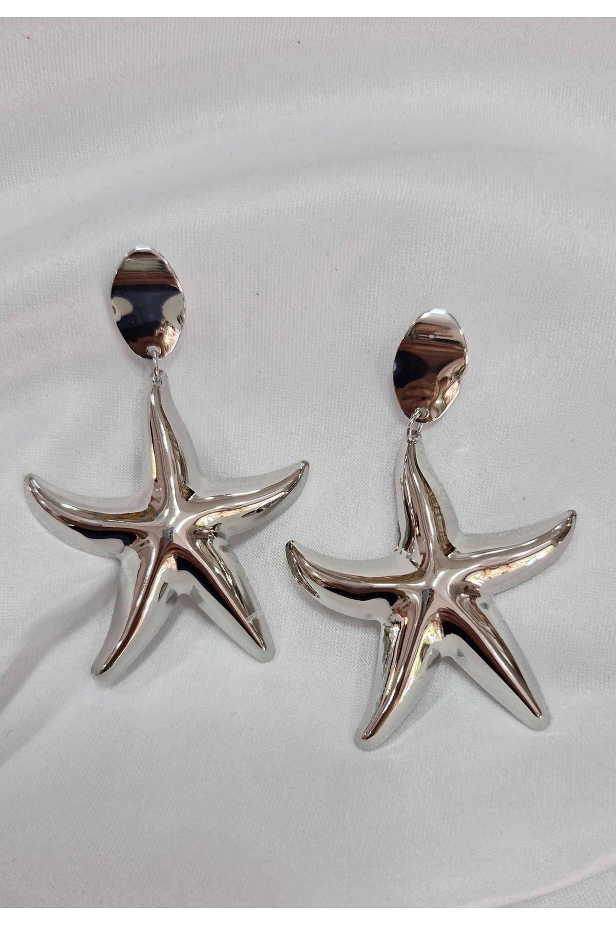 Home Kadın Ocean Shine" Gümüş Deniz Yıldızı Küpe