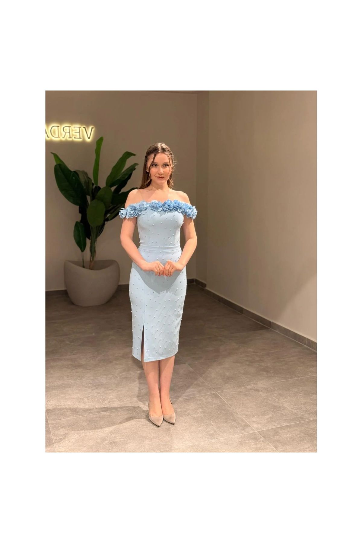 Verda Moda YENİ VERDA MODA KADIN AYPERİ ABİYE ELBİSE AYPERİ