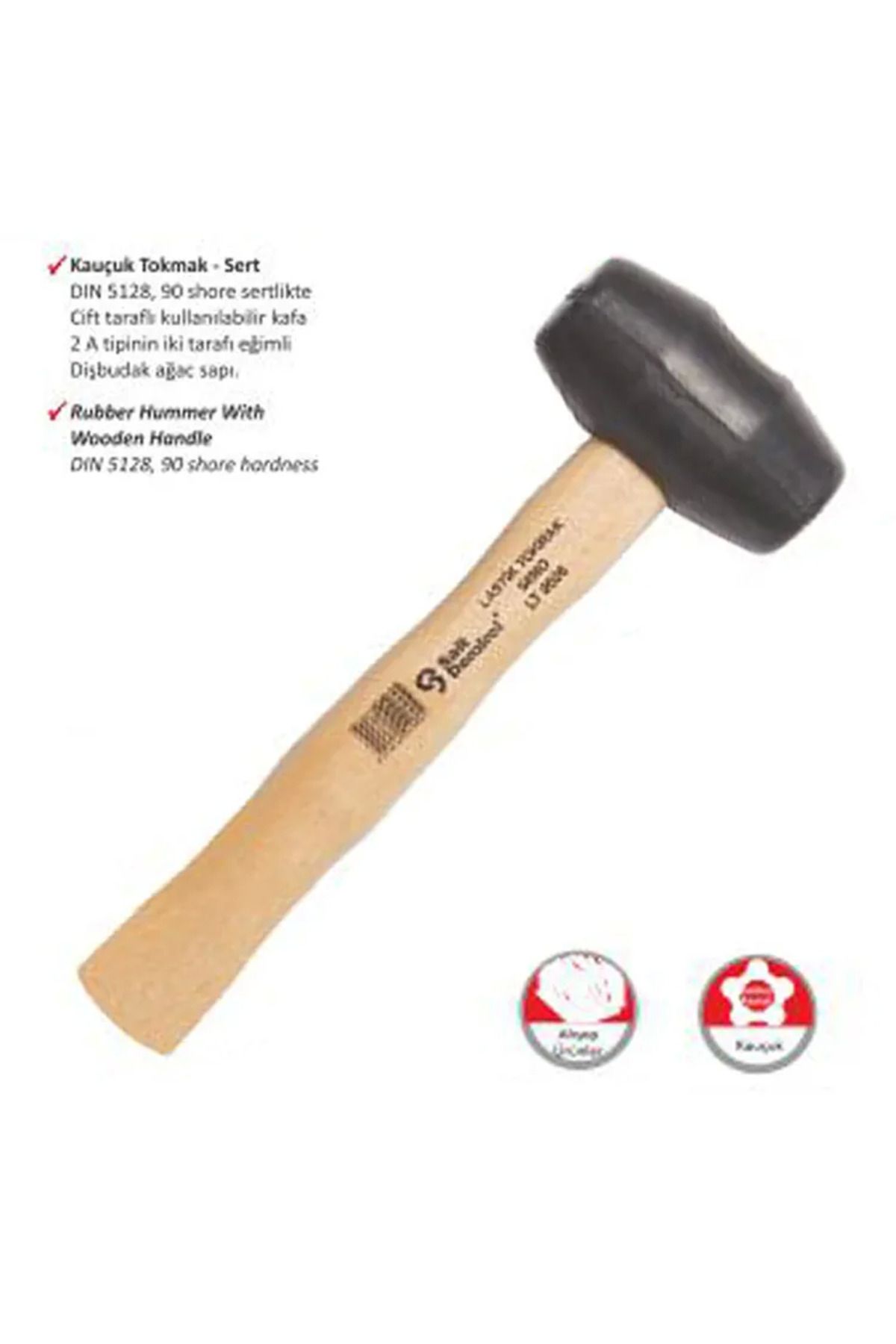 Ayaz World Ağaç Saplı Lastik Tokmak No:40 - AYZ7542-8010
