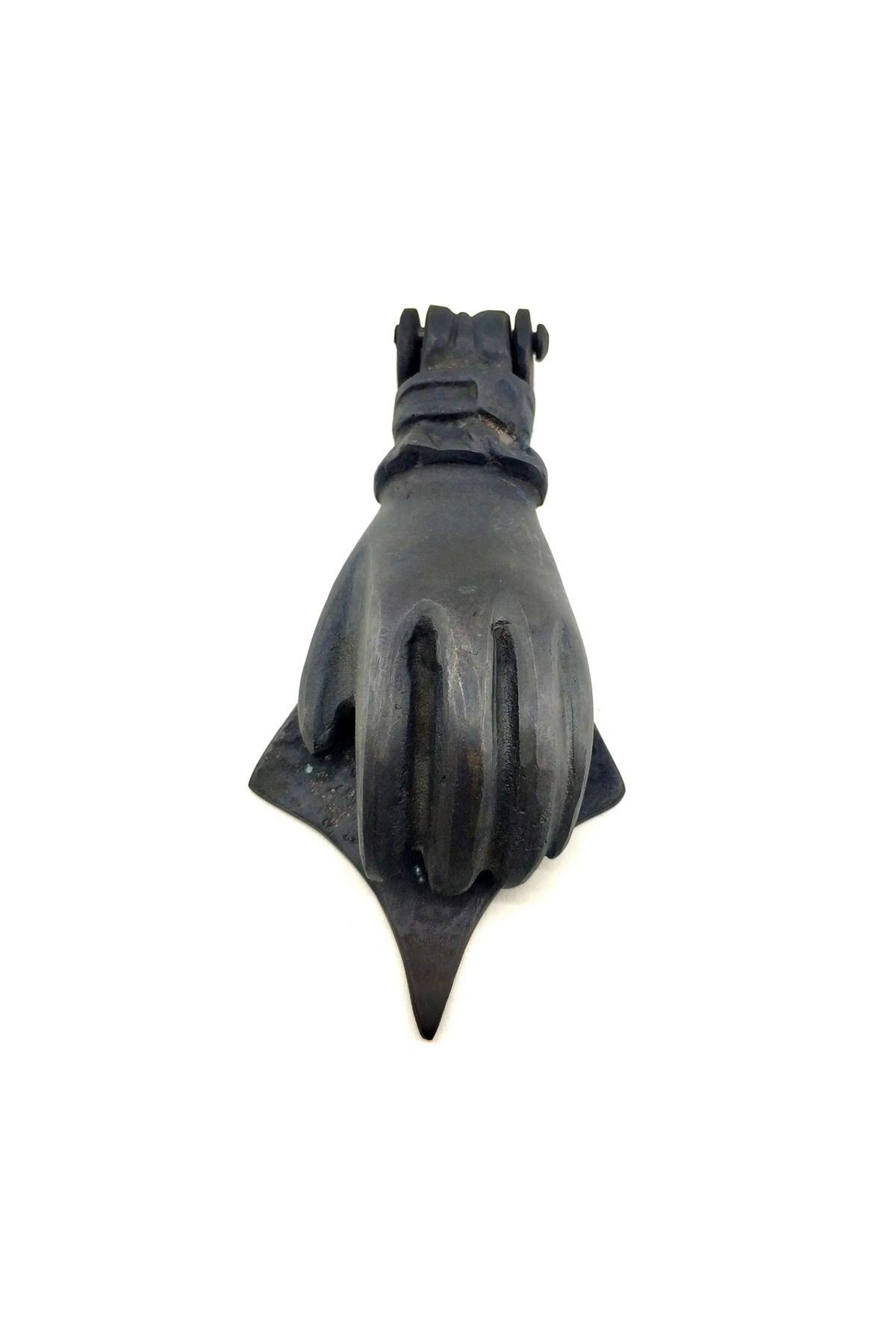 demila Antika Tarz Dekoratif Pirinç El Kapı Tokmağı Taktak - 167x75 Mm Oksit - MLA2141-2092