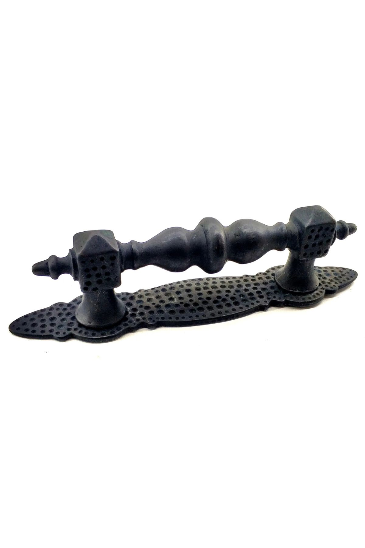 gizmurstore Antika Tarz Dekoratif Pirinç Ağır Kapı Çekme Kolu - Küçük 215x40 Mm Oksit - GMS6470-8931