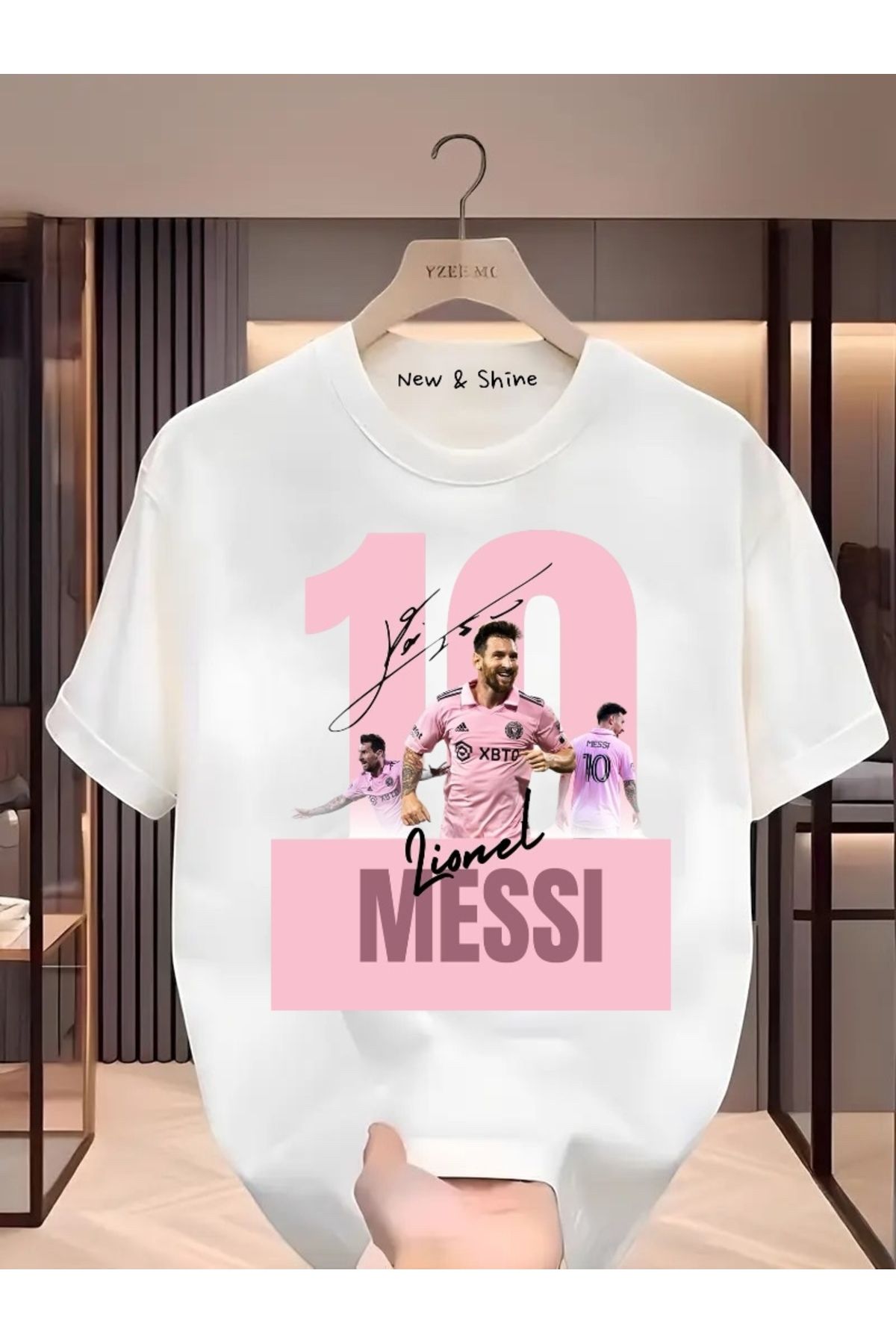 New Shine MESSİ Baskılı Oversize T-Shirt