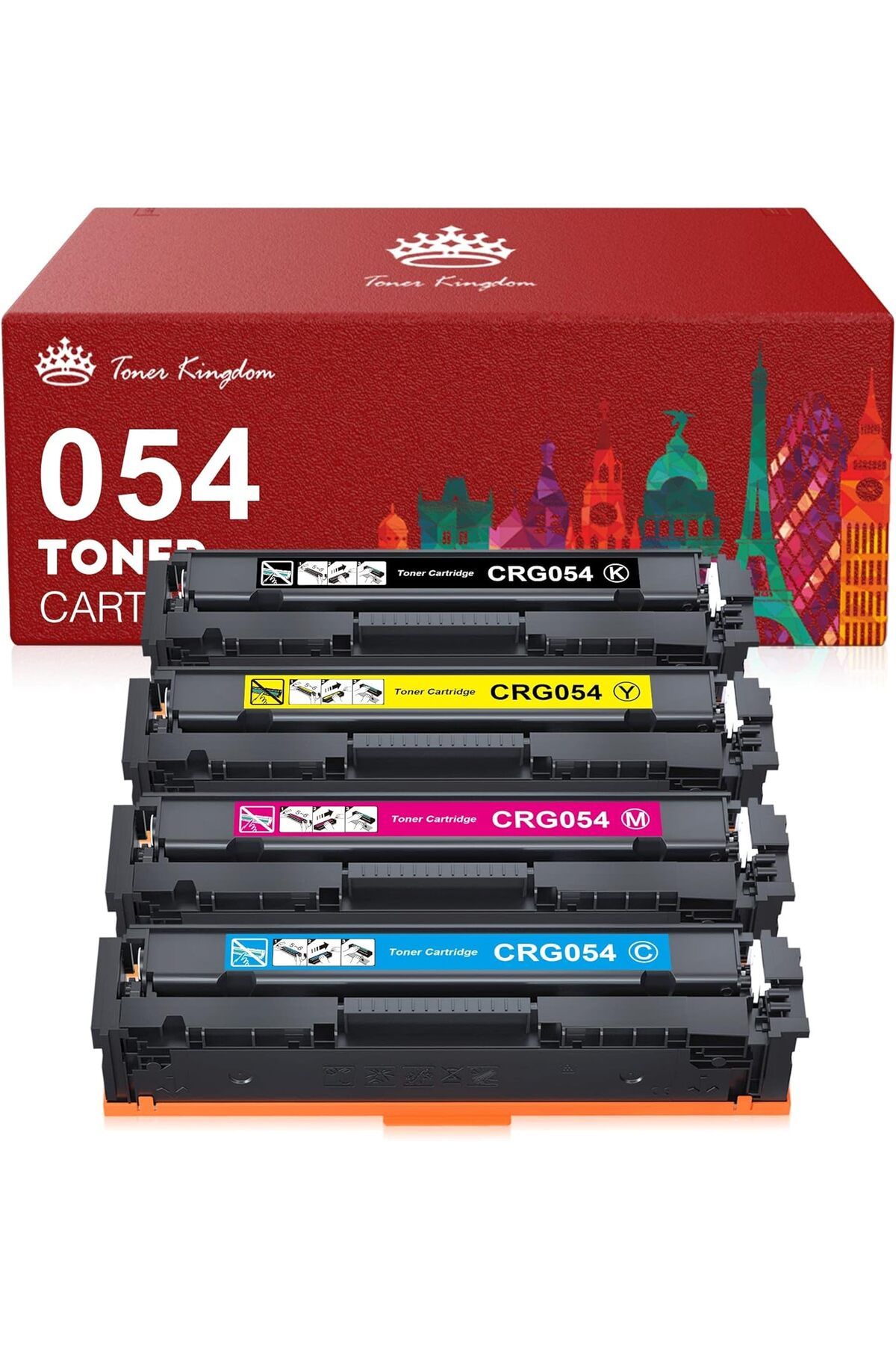 Canon 054 Set MF641CW Color ImageClass MF644Cdw MF642Cdw LBP622Cdw - (Black, Cyan, Magenta, Yellow)