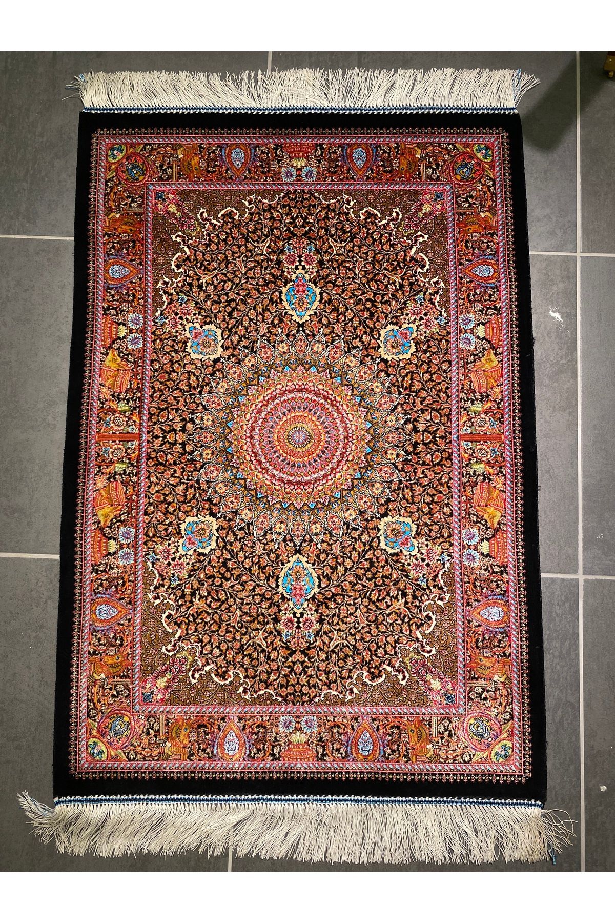 HSD Saf ipek iran halısı 65x95