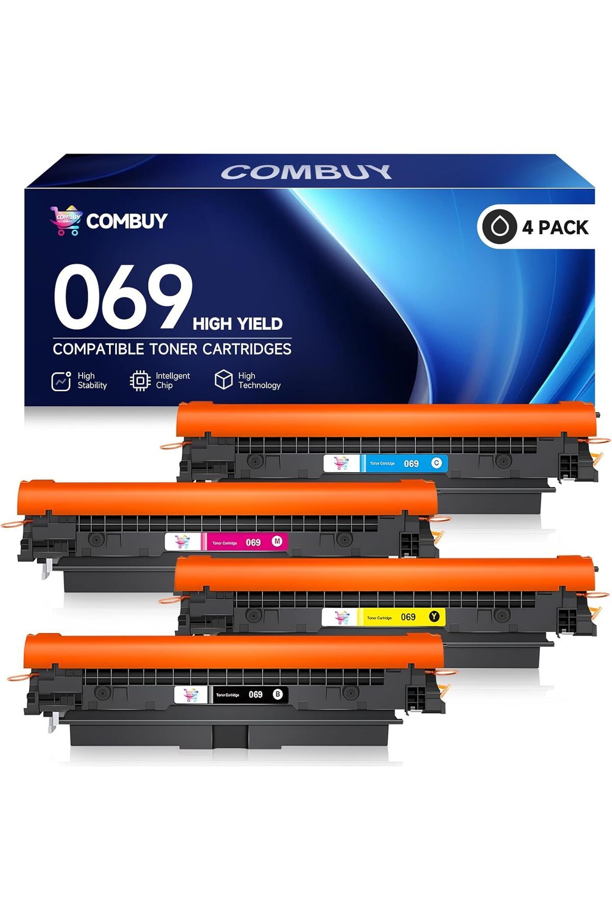 Canon ÇİPLİ 069 Toner MF751Cdw MF753Cdw and LBP674Cdw Printer 4-Pack Color B/C/M/Y