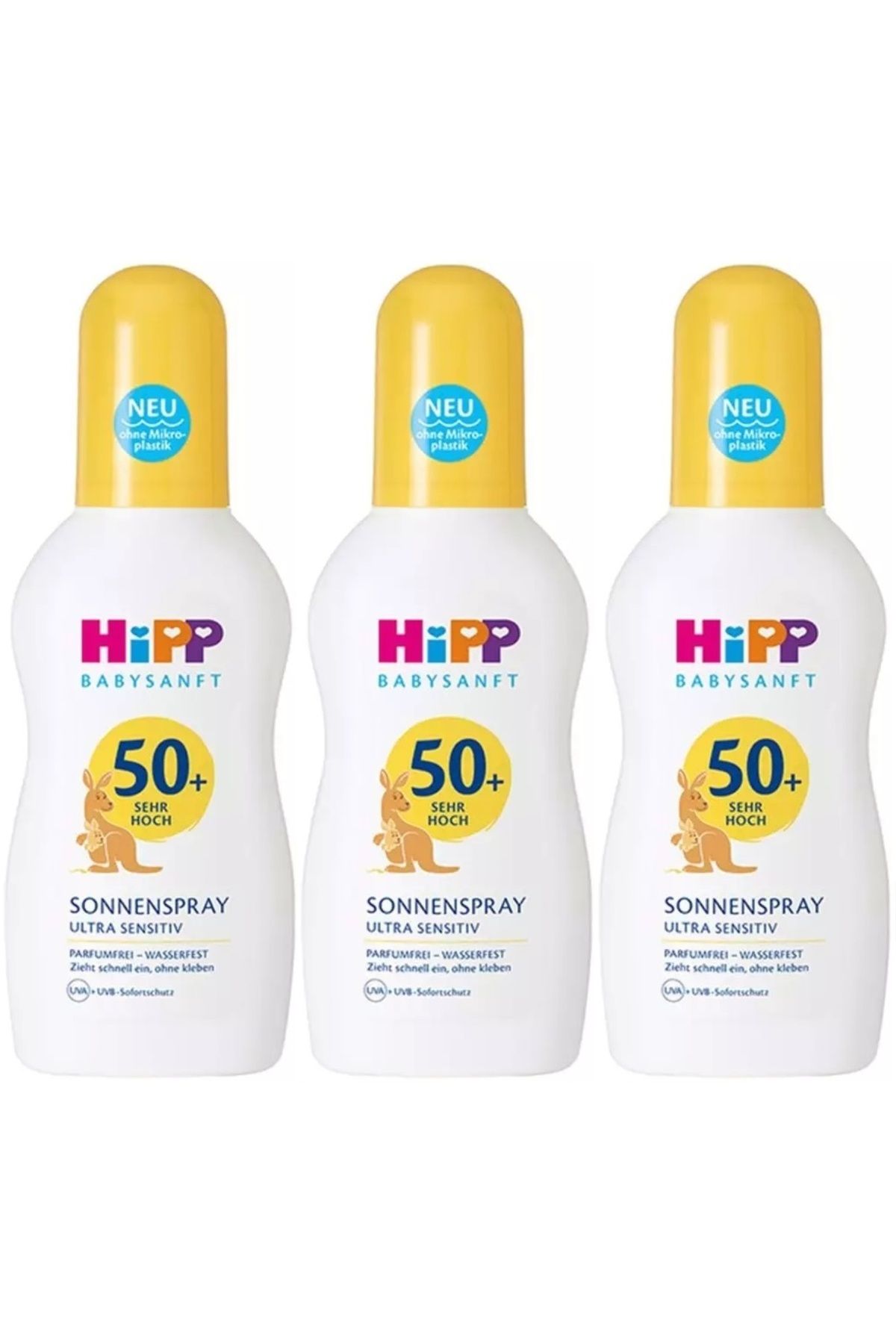 Hipp Babysanft Sprey Güneş Kremi Sonnenspray 50+ Faktör Ultra Sensıtıv 150ML Sprey (3 Lü Set)