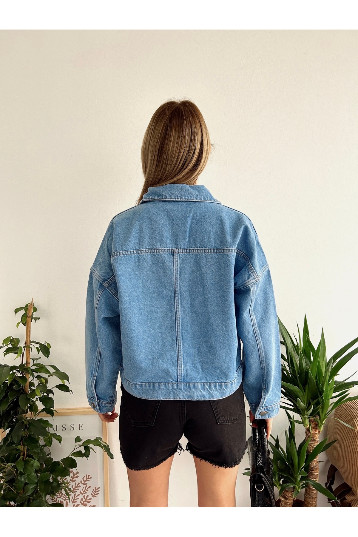 ÇEÇİM  KADIN KOT DENİM CEKET HYN-58080 - Görsel 6