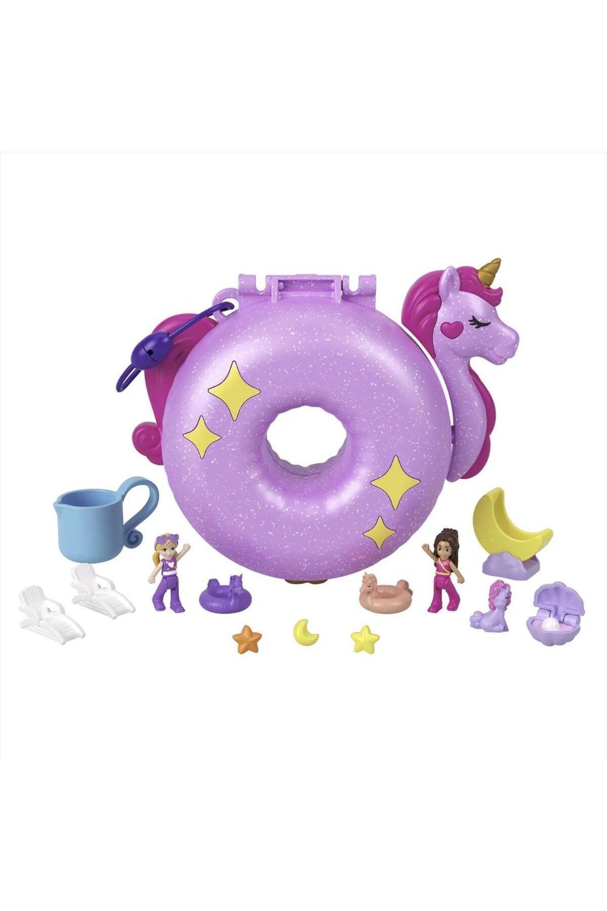 melfxxl eticaret HKV34 Polly Pocket Unicorn Temalı Oyun Seti