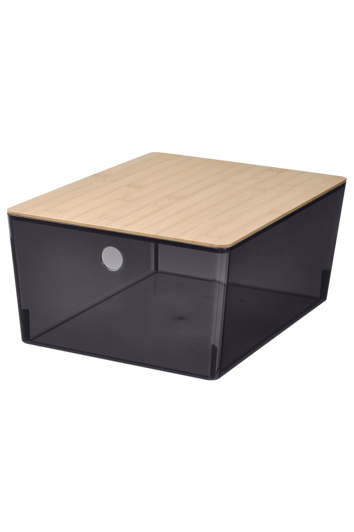 IKEA Kuggis 26x35x15 cm Bambu Kapaklı Siyah Saklama Kutusı