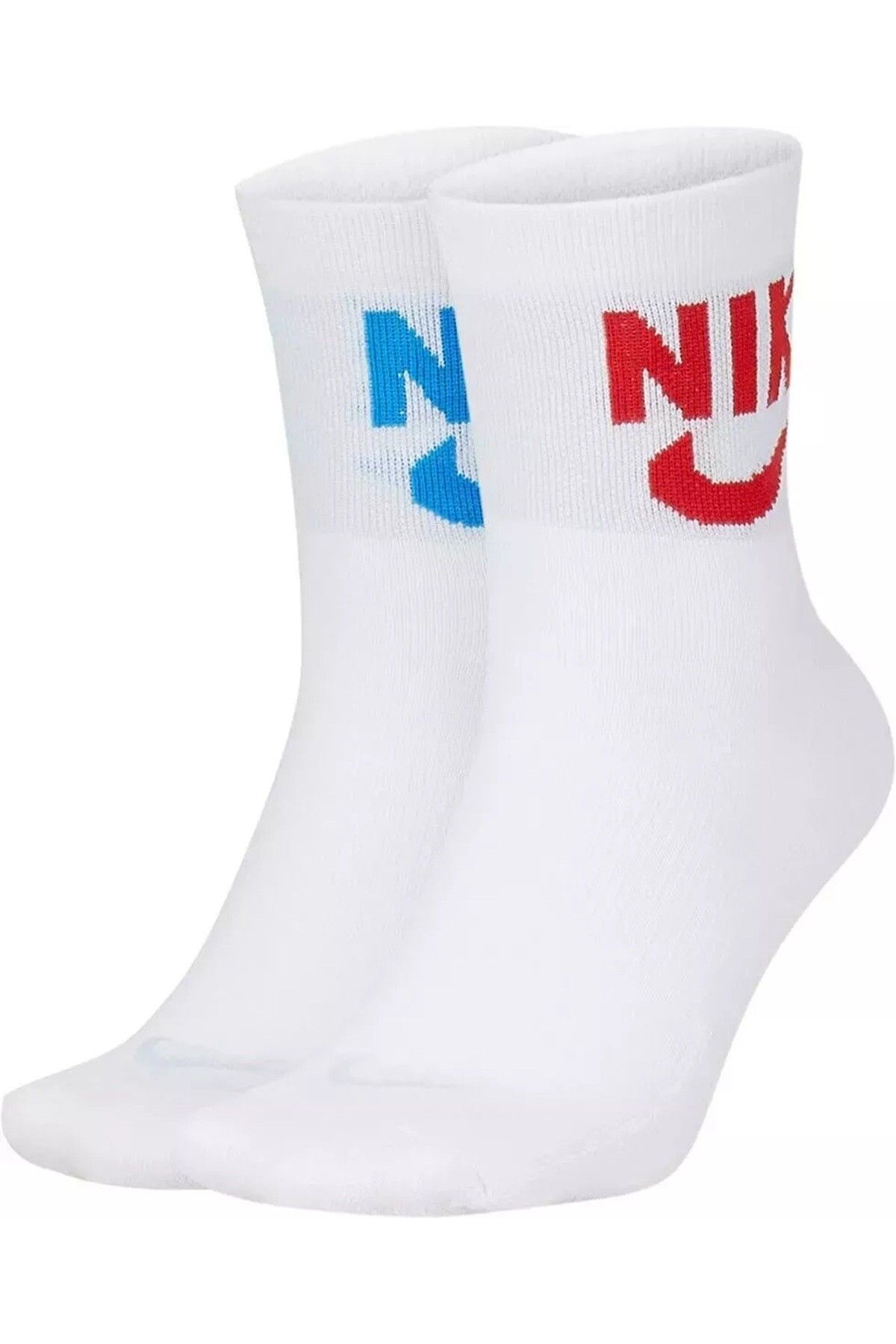 Nike Dri Fit Heritage Ankle Unisex Sock Çorap 2 li Beyaz