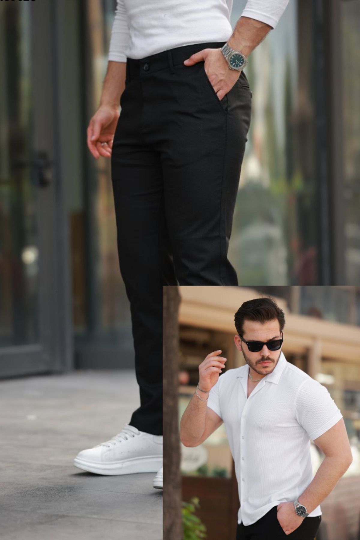 Kokosh moda Erkek Keten Pantolon Ottoman Kumaş Gömlek İkili Takım