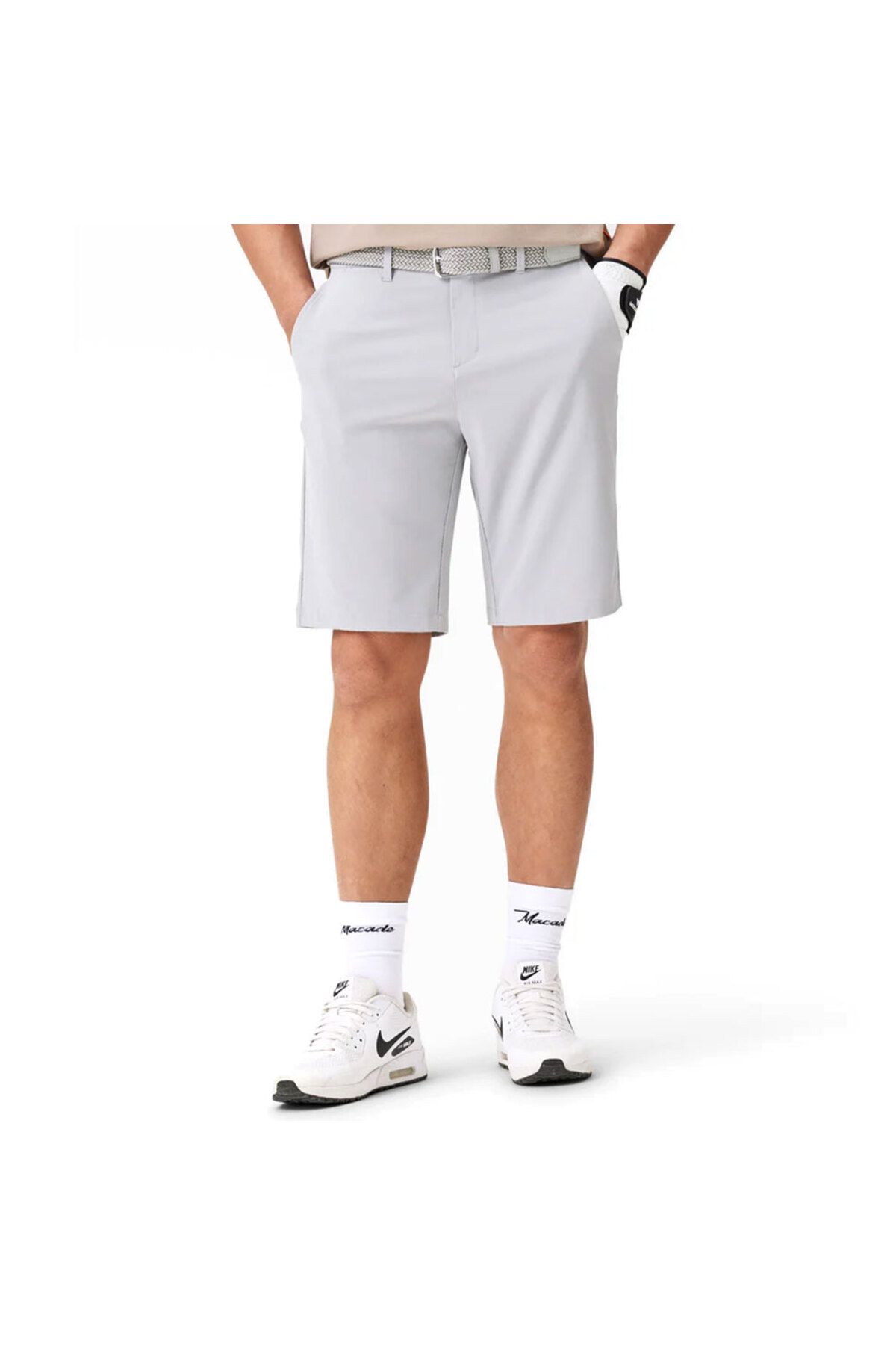 Macade Dört Yönlü Esnek Golf Şortu Açık Gri SH20210351