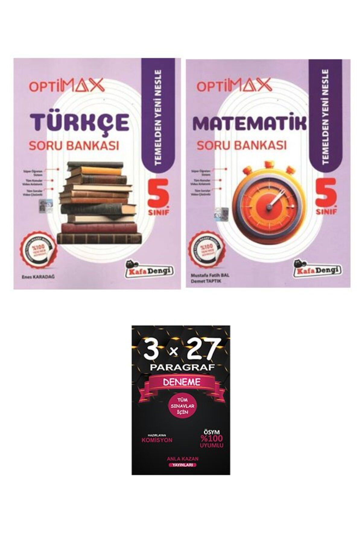 Anla Kazan Yayınları Kafa Dengi Yayınları 5. Sınıf Türkçe+Matematik Optimax Soru Bankası