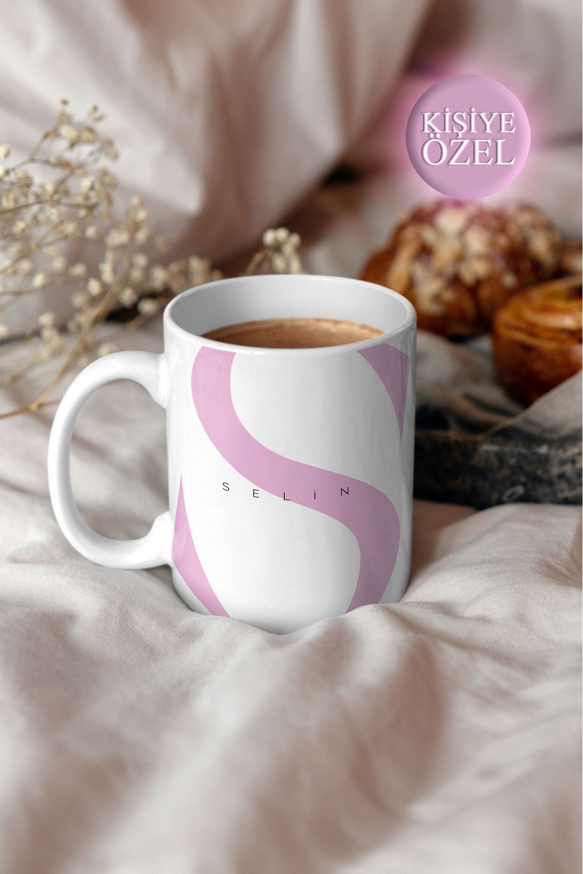 House Gorgeous Kişiye Özel S Harfi ve İsim Yazılı Tasarım Kupa Bardak 300 ml