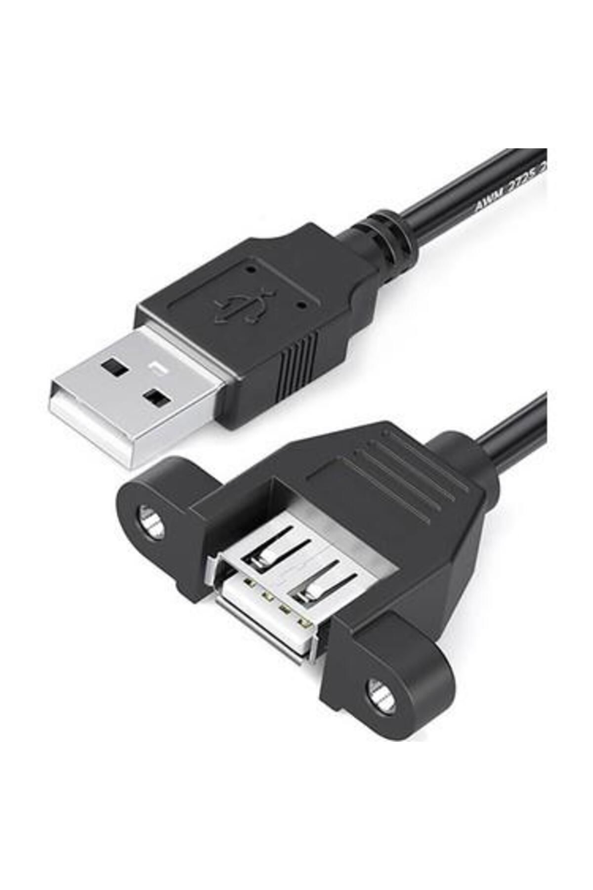 Leonpro 1 metre usb uzatma kablosu montaj tipi usb uzatma kablosu vidalı usb uzatma