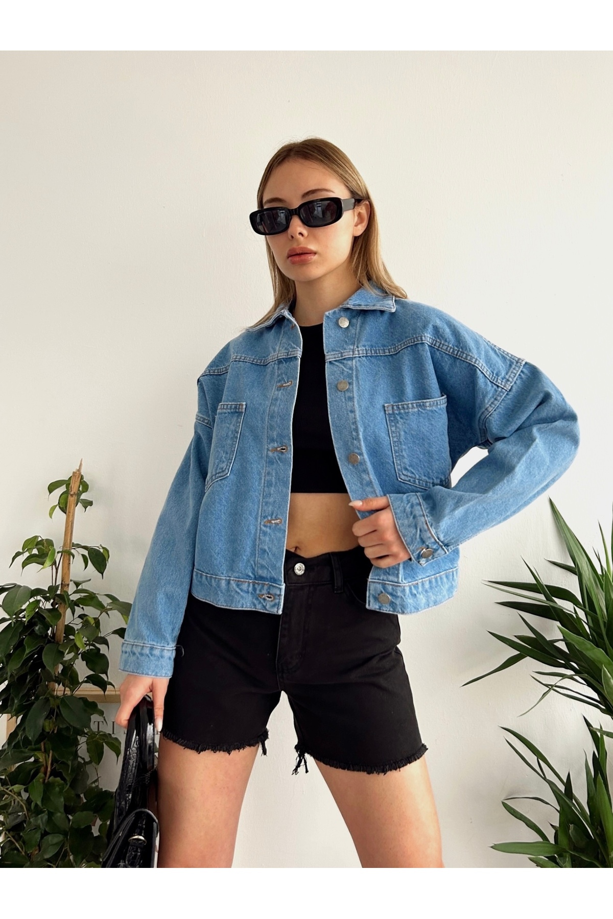 ÇEÇİM  KADIN KOT DENİM CEKET HYN-58080 - Görsel 5