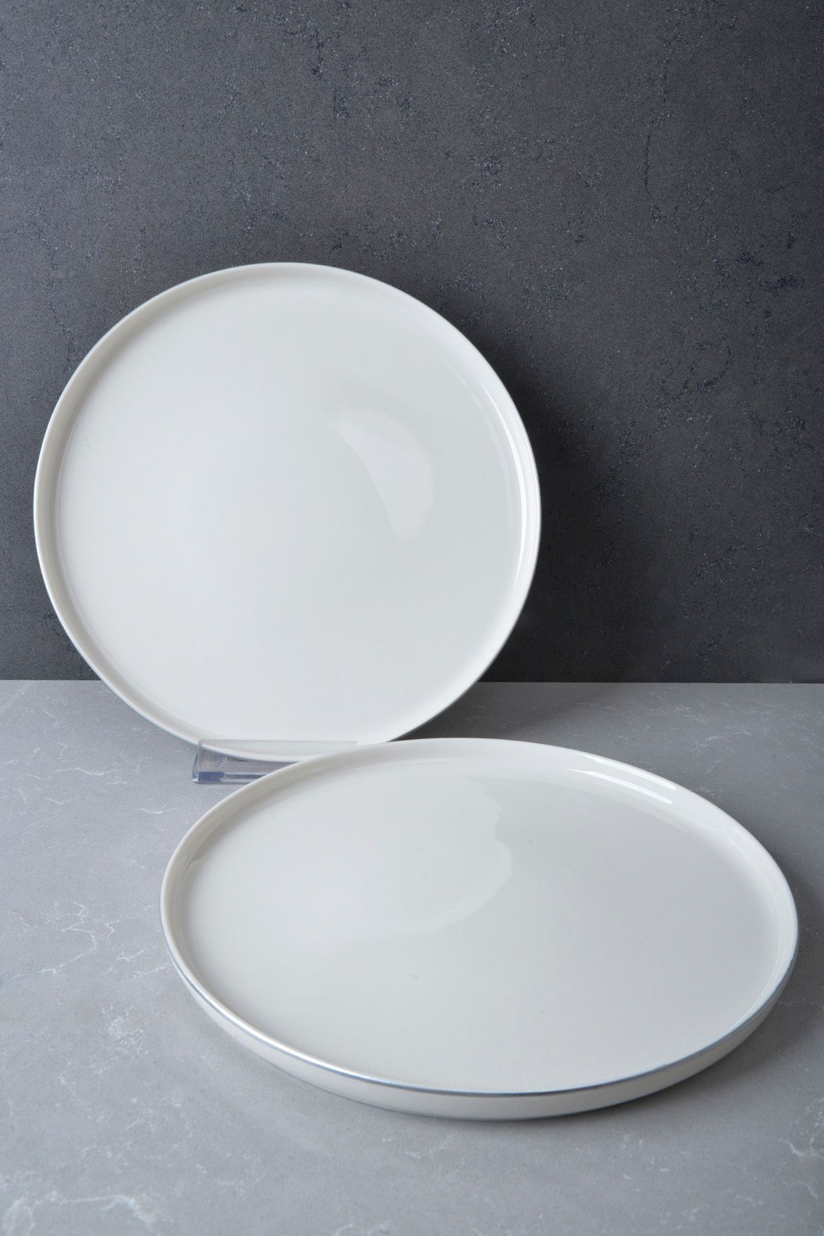Heda Porselen Rüya Platin Yaldız 2 Parça Pasta Tabağı