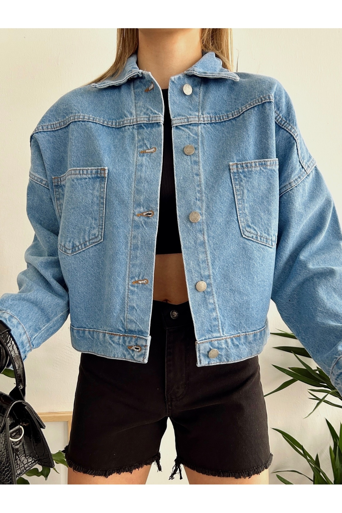 ÇEÇİM  KADIN KOT DENİM CEKET HYN-58080 - Görsel 2