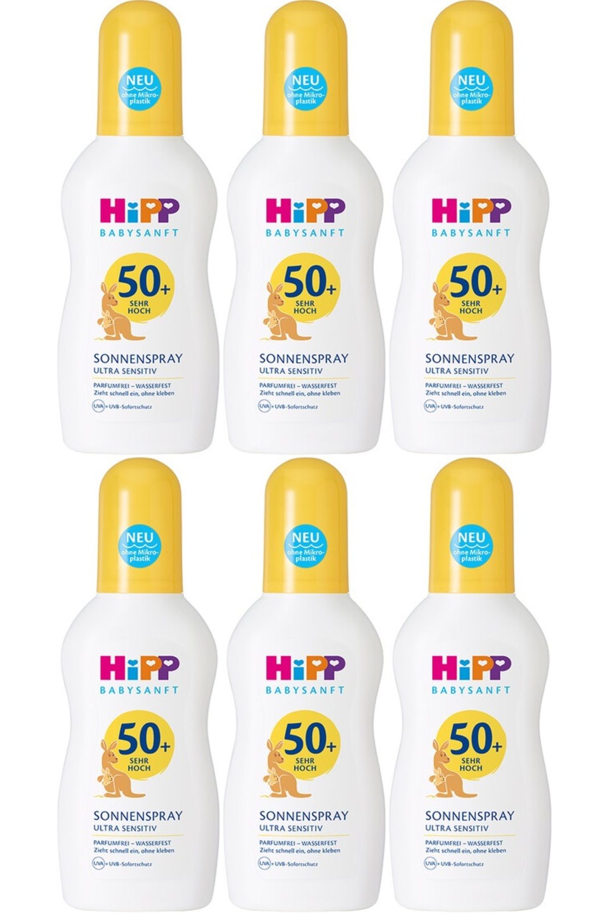 Hipp Babysanft Sprey Güneş Kremi Sonnenspray 50+ Faktör Ultra Sensıtıv 150ML Sprey (6 Lı Set)