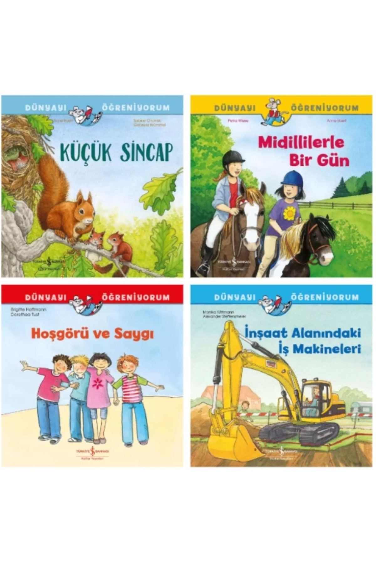 TÜRKİYE İŞ BANKASI KÜLTÜR YAYINLARI DÜNYAYI ÖĞRENİYORUM KÜÇÜK SİNCAP - MİDİLLİLERLE BİR GÜN - HOŞGÖRÜ VE SAYGI - İNŞAAT ALANINDAKİ İŞ MA