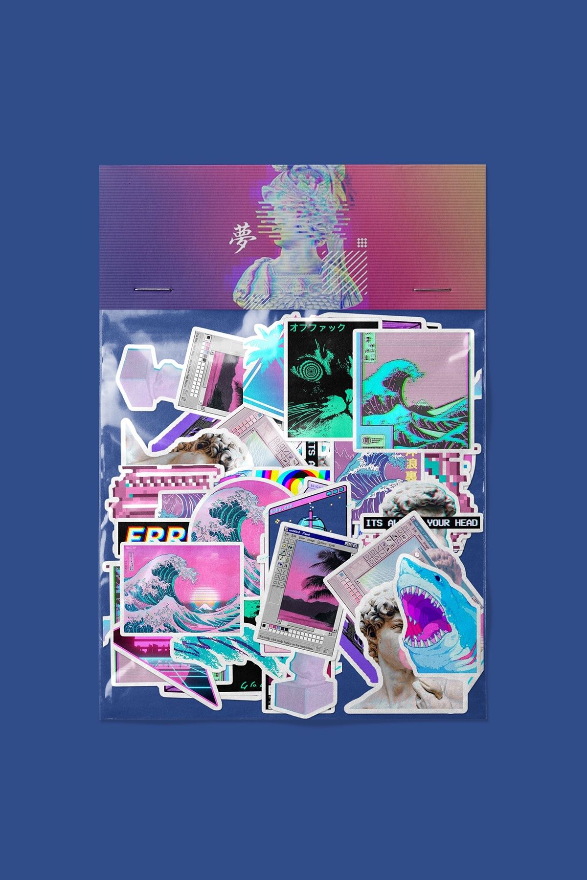 dadi ramba Raporwave Sticker paketi -Bullet Journal -Laptop Etiket Çıkartma