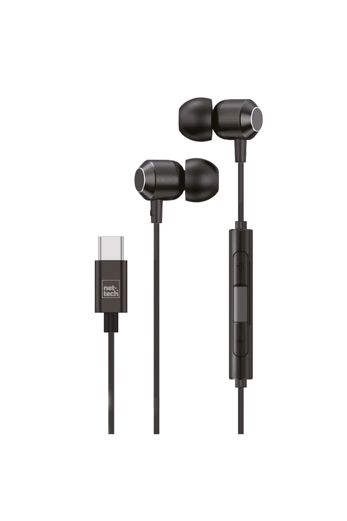 Nettech NT-HS11 Type-C Girişli Kulak İçi Kulaklık (Siyah)