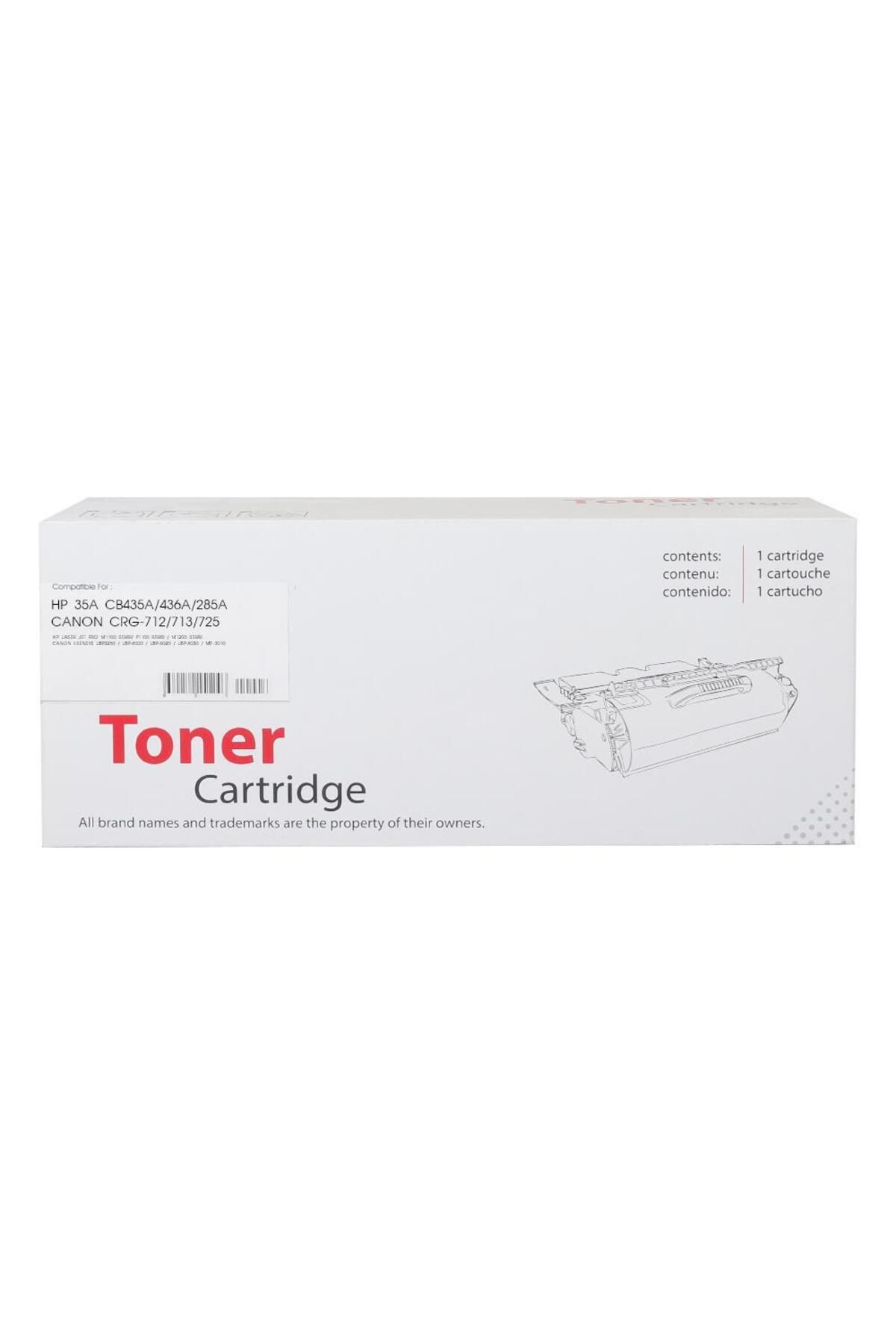 xbox HP 35A CB435A CB436A CE285A / CRG-712 CRG-713 CRG-725 Muadil Lazer Toner 1.600 Sayfa - Siyah