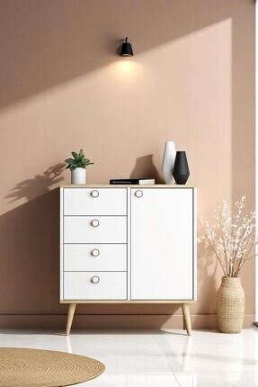 FLORADESİGN Time Şifonyer / Çok Amaçlı Dolap/ Çekmeceli Şifonyer / Kapaklı Şi...