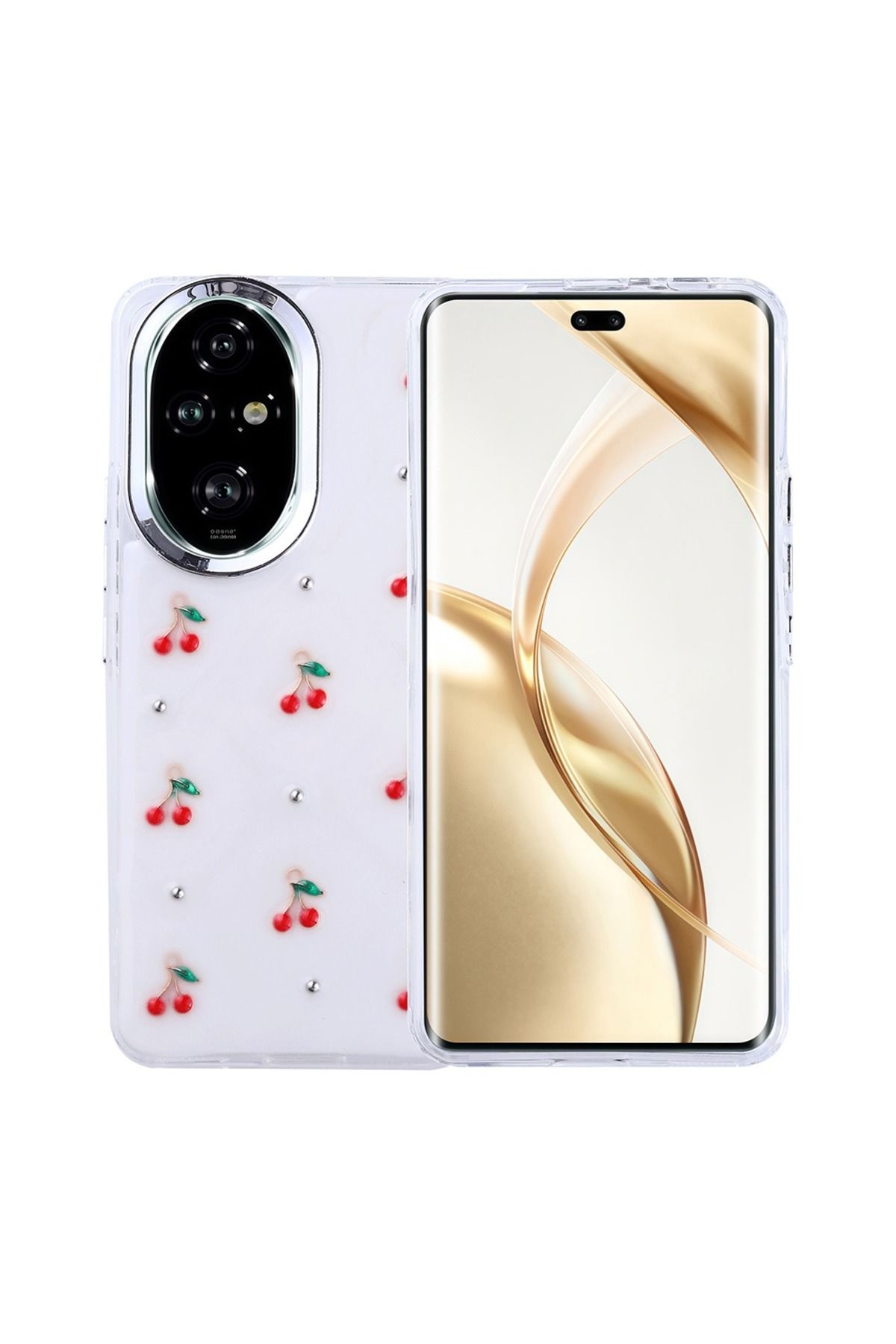 NANOSPACE Honor 200 İle Uyumlu Kılıf Airbag Tasarımlı Simli Şeffaf Kutup Kapak