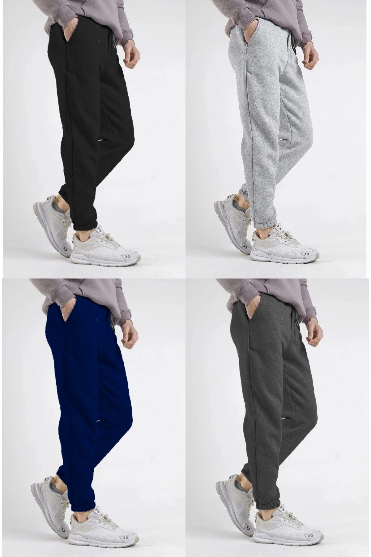 FUNSTYLE Erkek 4 lü Paket Baggy Tarz Bol Paça Tam Kalıp Eşofman Altı