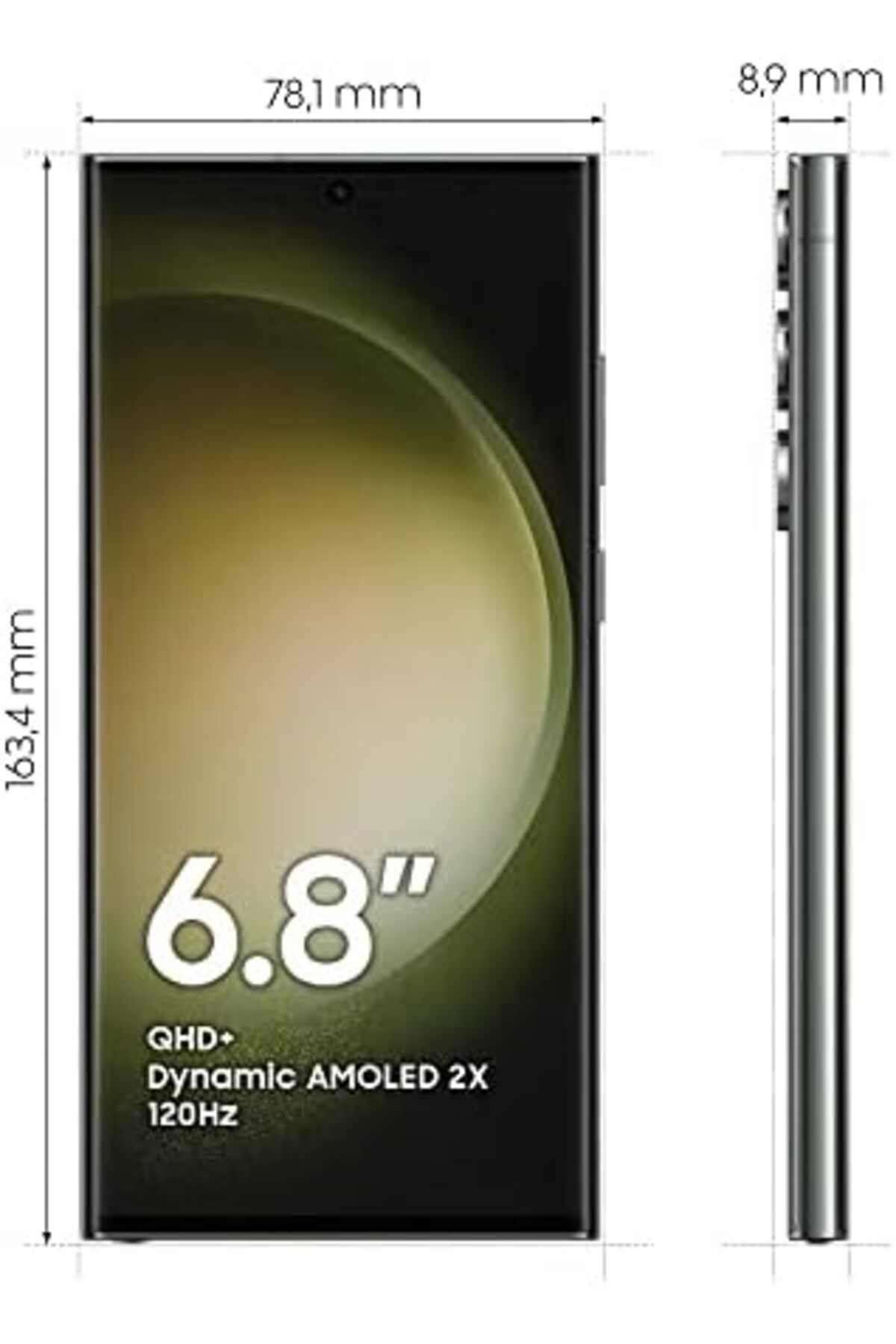 Samsung-Galaxy S23 Ultra, 12GB RAM 256GB Green, International Version, 5G Mobile Phone, Dual SIM, An 6