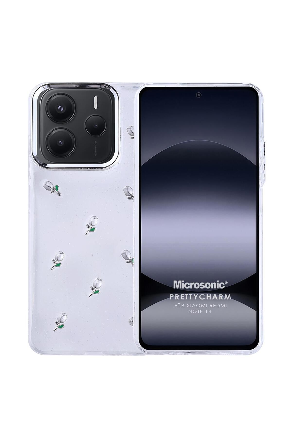 Microsonic Xiaomi Redmi Note 14 4G Kılıf PrettyCharm Tulip