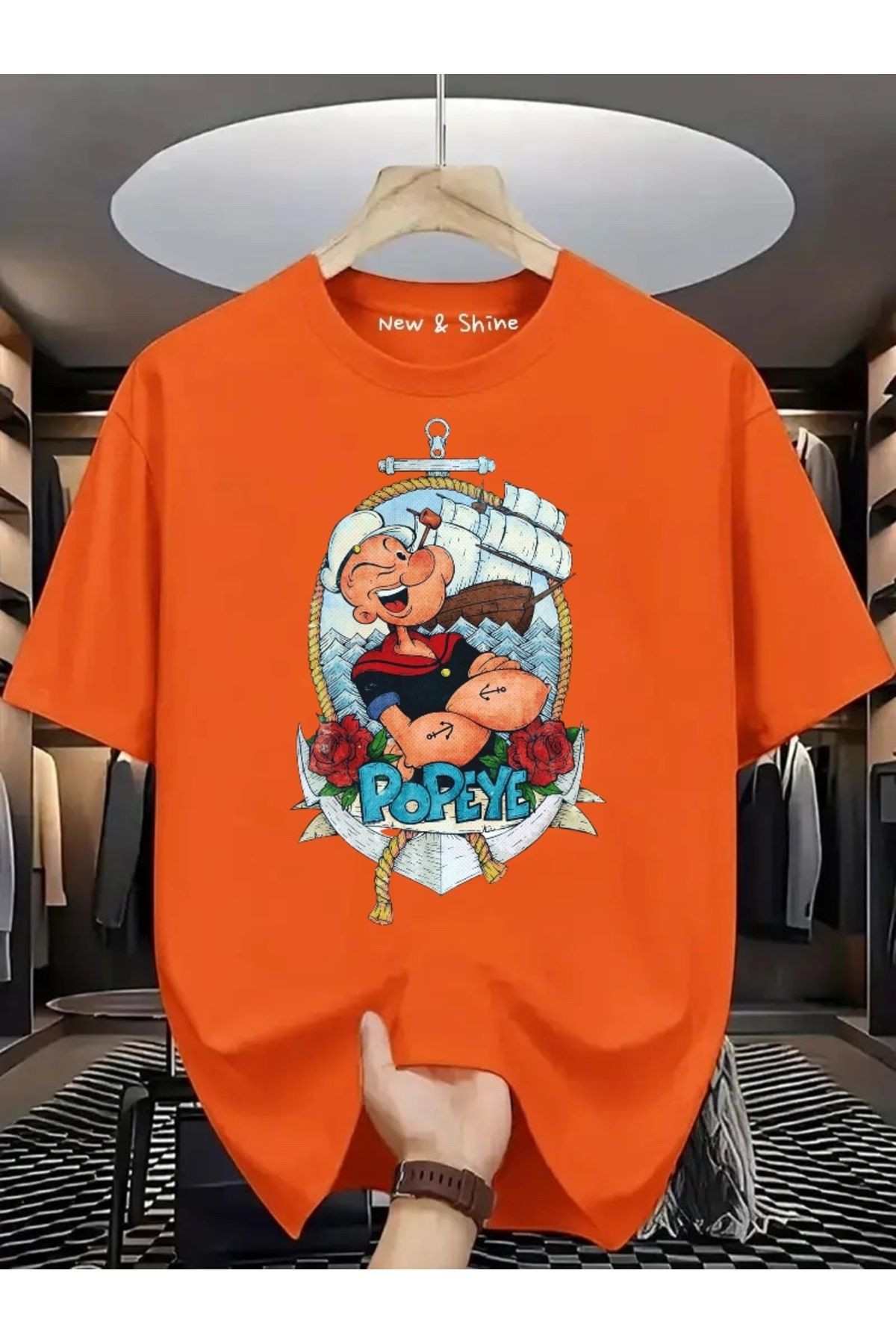 New Shine Temel Reis Baskılı Oversize T-Shirt
