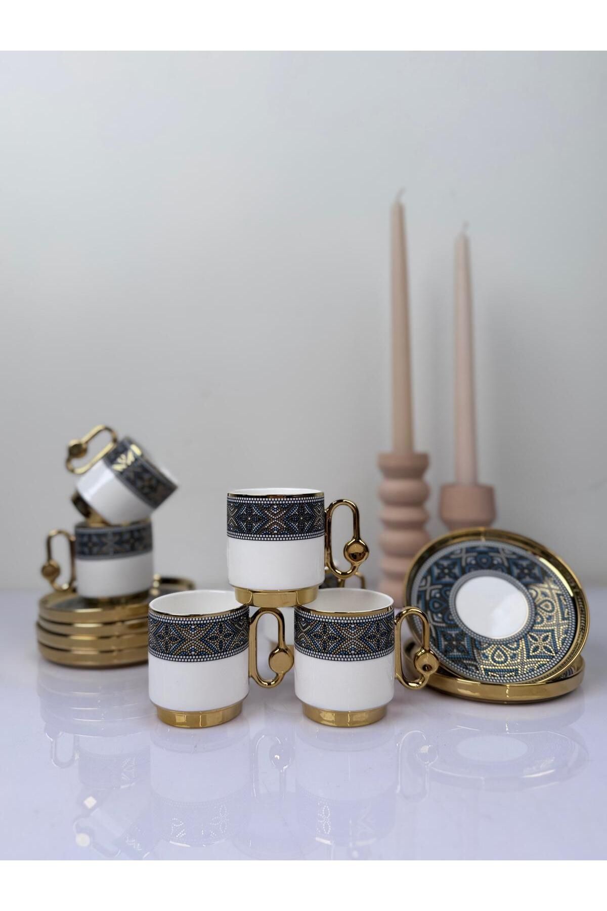 Okyanus Home Zeugma-Gold 6'lı Kahve Fincanı