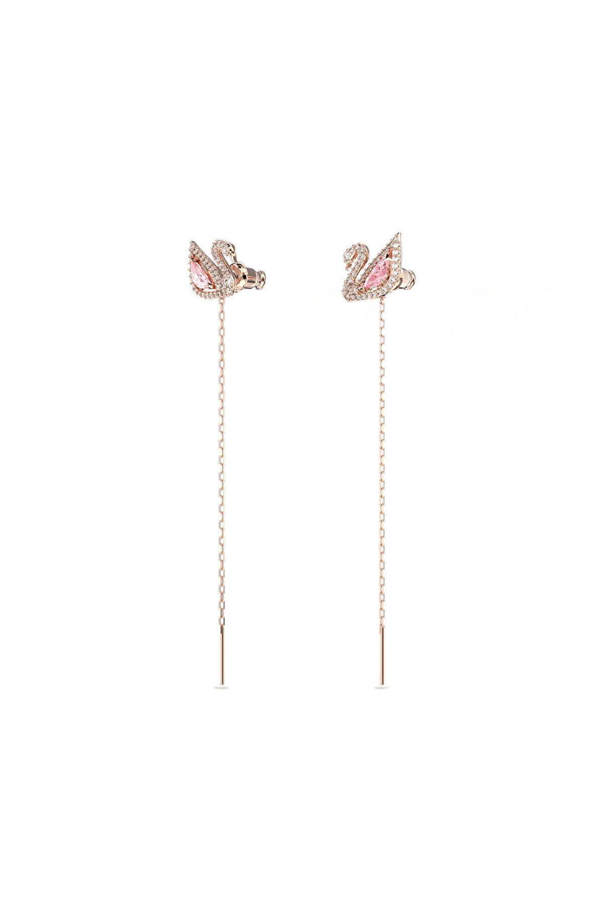 Swarovski-5469990 Dazzling Swan Earrings - PE LNG CZMO/ROS 3