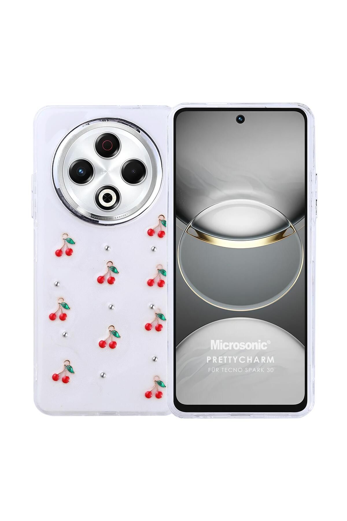 Microsonic TECNO Spark 30 4G Kılıf PrettyCharm Cherry