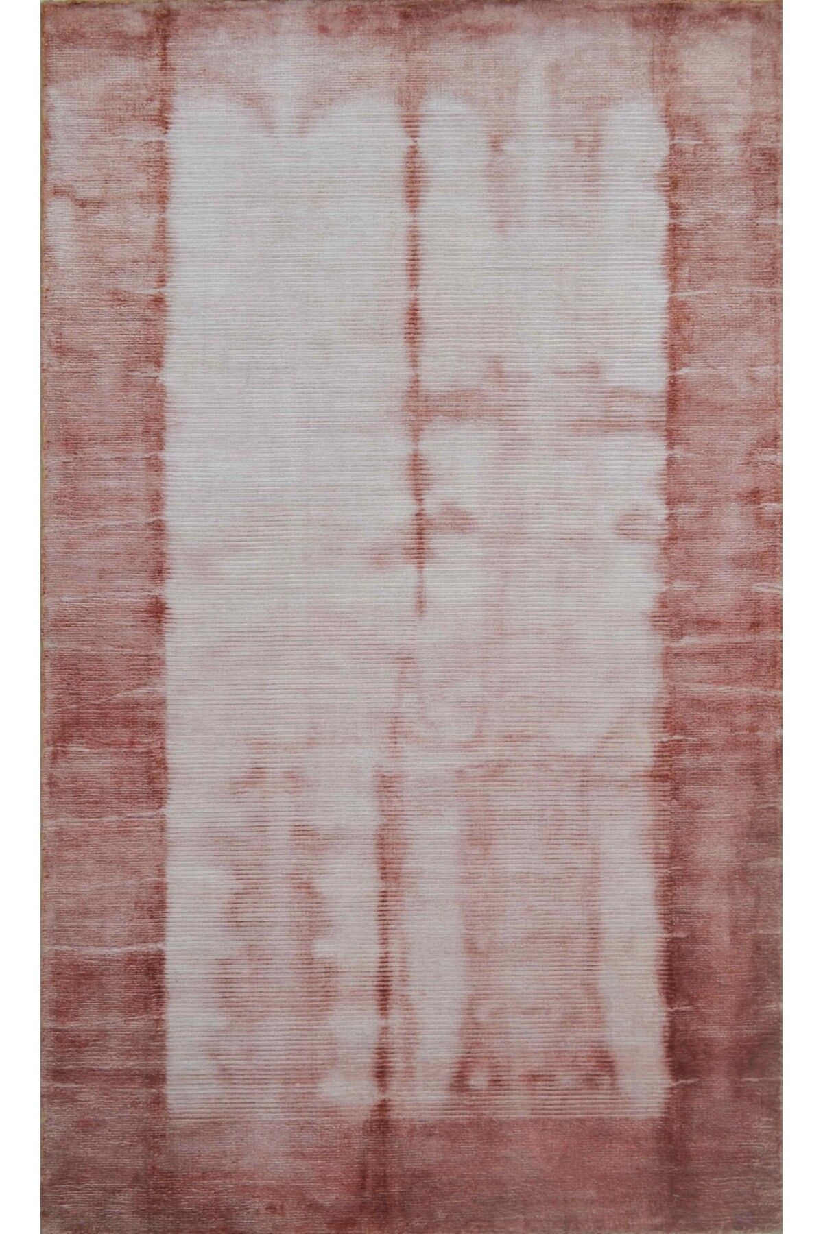 Handmade Nüans Gül Kurusu Rengi Ebruli Desenli Parlak Tuşeli El Dokuma Halı 80x150 cm (1.2 m²)