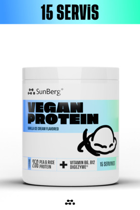 SunBerg Vegan Protein I Vanilyalı Dondurma 480 G - 15 Servis
